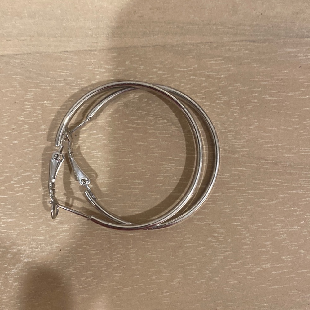 Silver hoops